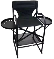 Chaise de salon pliable moderne et durable en alliage d'aluminium pour salon de coiffure, salon de beauté, chaise de réalisateur