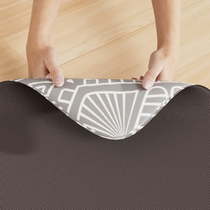 Tapis de cuisine X-Lounge pour soins des pieds, ensemble anti-fatigue en mousse à mémoire de forme épaisse, antidérapant en PVC, fabriqué à la machine, tapis de position assise, rembourré, résistant aux taches - Product Image 2