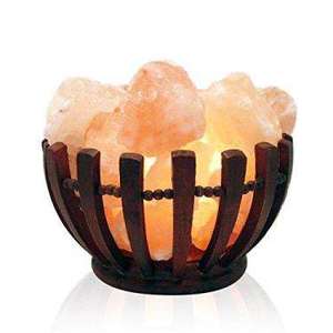 Lampe de sel décorative en bois naturel de l'Himalaya, Sian Enterprises, style Feng Shui sculpté, motifs floraux et nautiques, pyramide, pour la maison - Product Image 6