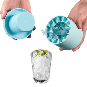 Vente chaude Portable Espacement Économie Bac À Glaçons Haute Qualité Nouveau Design Silicone Ice Cube Maker Genie Ice Cube Moule - Product Image 5