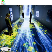 Proyector interactivo de restaurante holográfico 3D, software de juego de pared de tierra de proyección interactiva visual de restaurante inmersivo