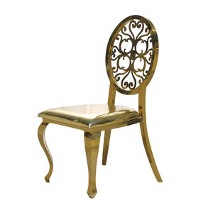 Sillas de Comedor Personalizadas de Alta Calidad en Oro, Plata y Acero Inoxidable para Banquetes de Hotel y Bodas - Product Image 6