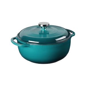 Olla Redonda de Hierro Fundido Esmaltado <span class=keywords><strong>con</strong></span> Tapa y Asas Dobles, Cacerola y Sartén Resistente - Product Image 4