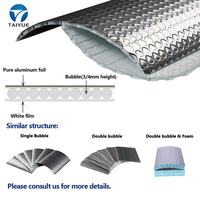 Rouleau d'isolation en aluminium réfléchissant à bulles simples et film blanc pour toitures métalliques, bâtiments en acier, isolation thermique des entrepôts