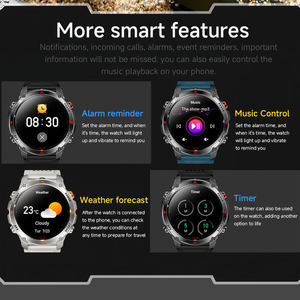 <span class=keywords><strong>Montre</strong></span> connectée sport unisexe Health Track Outdoor IP68 étanche avec torche, suivi de localisation, écran AMOLED, compatible iOS - Product Image 4