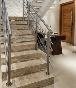 Индивидуальная внутренняя лестница из нержавеющей стали, система перил SUS 304, перила с поперечным ограждением, дизайн - Product Image 3
