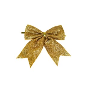 Adorno de lazo de terciopelo dorado brillante transfronterizo para decoración navideña, nudo de cinta para árbol de Navidad - Product Image 5