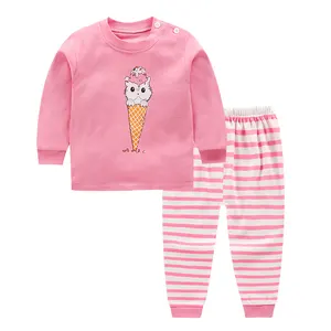 Wholesale cushion baby clothes-2022 New Arrival Baby Clothes Sets 100% Cotton Casual boys and girls cartoon comfortable pajamas wholesale
