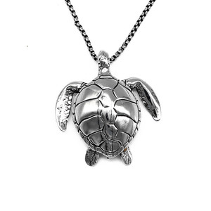 Yunnique – collier avec pendentif tortue en acier inoxydable, bijoux de mode unisexes en forme d'animal - Product Image 1