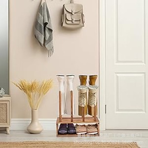 Wooden standing boot <b>storage</b> <b>rack</b>, floor-standing, entryway, tall boot and <b>shoe</b> <b>rack</b>, solid wood rain boot hanging <b>rack</b>. - Product Image 2