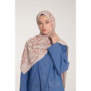 Pure Tone Terracotta Stone Pattern <b>Scarf</b>-Part of a <b>Hat</b> & <b>Glove</b> <b>Set</b> - Product Image 1