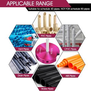 0.5/0.75/1/1.25/1.5/2/3/4 Inch Pvc-Pijpreamers, Plastic Pijpsnijden, Kunststof Buisinterface Ruimer Sets 3 Snijkoppen Ruimer - Product Image 5
