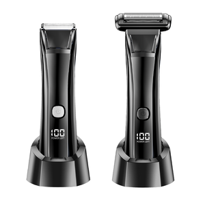 Tondeuse corporelle 2-en-1 pour hommes et femmes, rasoir électrique rechargeable, pour poils pubiens, testicules et dos, étanche IPX6, usage hôtelier - Product Image 2