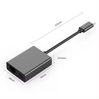 Cable de Internet USB C a RJ45, Adaptador de Red Plug and Play de 100 Mbps con Carga PD, Adaptador LAN Tipo C a RJ45