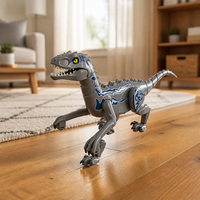 Mainan Dinosaurus RC K40-2 Isi Ulang Grosir, Robot Velociraptor Elektronik Pintar untuk Anak Laki-laki