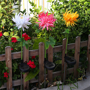 Lámpara de flor led artificial que cambia de Color, luz de jardín Solar impermeable con forma de crisantemo para exteriores - Product Image 6