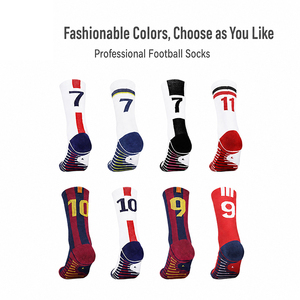 Chaussettes de football respirantes antidérapantes avec semelle amortie pour hommes, femmes, jeunes, entraînement d'équipe, vente en gros - Product Image 2