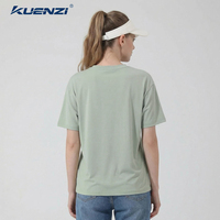 Camiseta Kuenzi de Corte Regular con Logotipo Personalizado, Cuello Redondo, Manga Corta, 100% Algodón, 250GSM, Transpirable, para Mujer