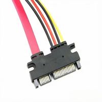 Fuente de alimentación para PC de escritorio, adaptador IDE de 4 pines + SATA, cable de datos de cobre todo en uno de 50 cm para disco duro y unidad óptica