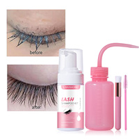 Kit de shampooing pour cils personnalisé 60 ml, marque privée, nettoyant moussant pour cils bio, pour peaux sensibles, sans cruauté, écologique