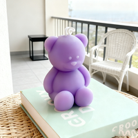 Velas Aromáticas de Cera de Soja Hechas a Mano, Únicas y Lindas, con Forma de Osito de Peluche, para Regalos de Cumpleaños de Bebés, Tema de Ositos, 2026