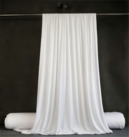 Rideau de fond de scène semi-circulaire en tissu de luxe à prix de gros, rideau drapé ondulé pour salles de mariage