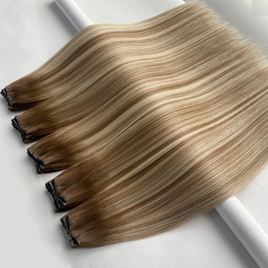 Extensiones de Cabello Remy 100% <span class=keywords><strong>Humano</strong></span> Premium, Profesionales de Salón, Alineadas con la Cutícula y Sin Enredos, Trama Balayage de Hilo Único - Product Image 2