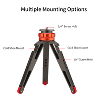 1/4 "vida Metal Mini Tripod masa masaüstü standı hafif kompakt kamera tripodu/telefon/Webcam/halka ışık