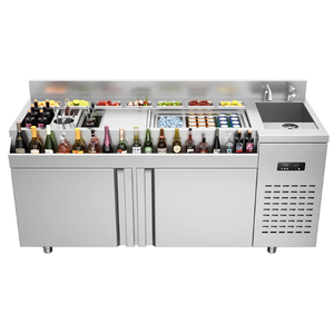 בר-נירוסטה ברמנית להתאמה אישית בר תחנת קוקטייל בר תחנה עם מקרר זר - Product Image 5