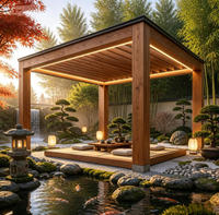 Pergola extérieure en aluminium à persiennes de type 220, avec stores anti-vent et grille en option, auvent de terrasse intelligent pour gîtes