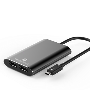 <span class=keywords><strong>Adaptateur</strong></span> <span class=keywords><strong>Thunderbolt</strong></span> 3 en aluminium 5K / Dual 4K DP - Product Image 1