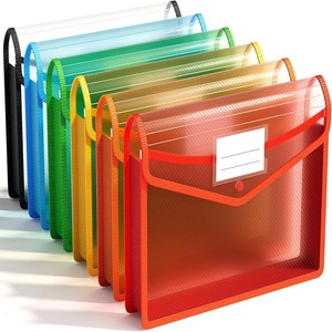 Porte-documents extensible grande capacité personnalisé, enveloppes transparentes <span class=keywords><strong>avec</strong></span> fermeture à pression, format <span class=keywords><strong>A4</strong></span>, pour l'école, le bureau, l'hôpital - Product Image 2