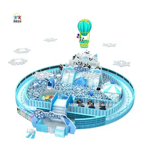 Creative Large Ball Pool Series Ice Snow Themed Indoor Soft Play Naughty Castle for Kids Wooden Foam Material Amusement Park