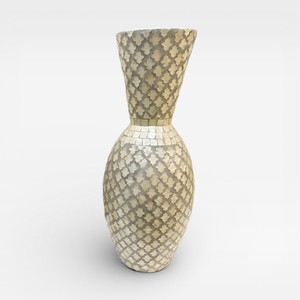 Jarrón de mesa hecho a mano con nácar, soporte decorativo para flores, artesanía de mosaico de conchas de Vietnam - Product Image 4