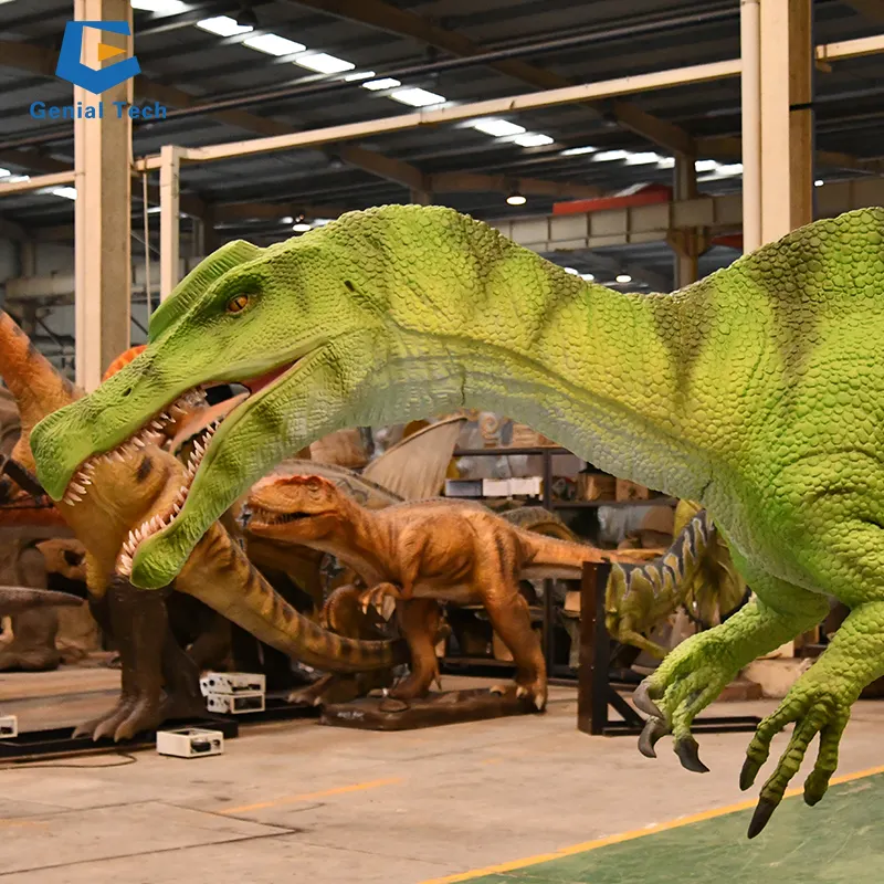 Parque Temático de Dinosaurio Animatronic Enorme Jurásico al Aire Libre, Decoración Popular para Niños, 2 Uds.