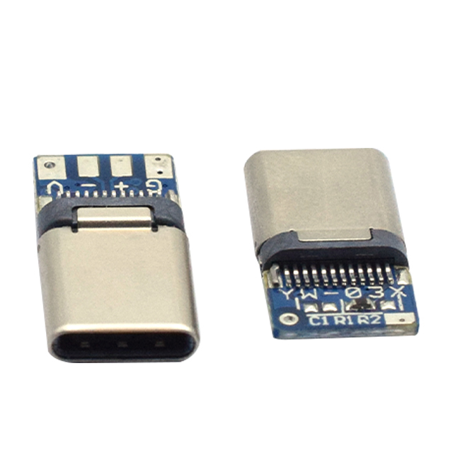 hot selling 3A 20V usb type c 24pin male connector socket