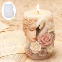 UNIMOULD Schwanenmädchen 3D-Aromatherapie-Kerzenform aus Silikon DIY Dekoration Sammlerstück Duftkerzen Luxus für Zuhause