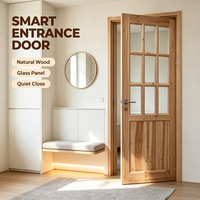 Solid Fir Timber Glass Door for Dining Room and Hallway Interior Space Decoration Design