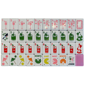 Tuiles de Mahjong en Acrylique 4 Couches Bicolores pour Soirées de Mahjong Décontractées – 36 Pouces – Vente Directe Usine - Product Image 1
