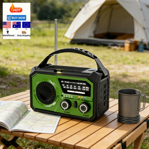 2026 Newest Portable Outdoor Emergency Radio AM/FM <strong>Solar</strong>-Powered <strong>Hand</strong>-<strong>Crank</strong> Flashlight <strong>Power</strong> <strong>Bank</strong> 3000mAh Built-in Speaker - Product Image 1