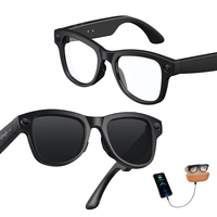 Lunettes intelligentes SANVNET GS5 Max AI à double objectif, caméra vidéo 8MP 4K, lunettes de soleil connectées avec étui de charge