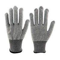 Gants de travail de sécurité industriels en tricot HPPE résistants à l'abrasion, usage général, non enduits, A3, gris