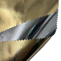 Tissu réflecteur réversible en taffetas de polyester imprimé feuille d'or et d'argent pour studio photo