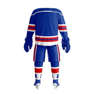 Uniforme de Hockey sobre Hielo Personalizado LONG MISSION INDUSTRY para Hombre, Azul, Rojo y Blanco, Impresión por Sublimación, Transpirable, 100% Poliéster, Ropa de Equipo para Adultos - Product Image 4