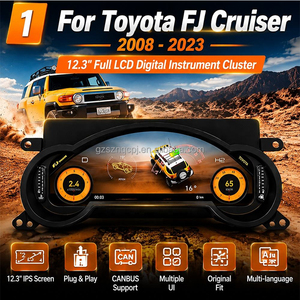 Nouvel écran numérique de tableau de bord 12,3 pouces pour Toyota FJ Land Cruiser 2007-2023 - Product Image 4