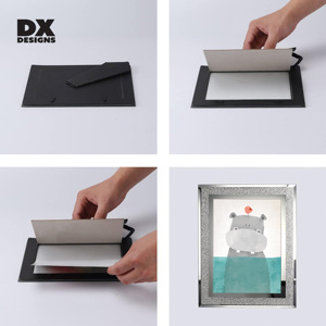 DX Thiết kế khung ảnh lấp lánh long lanh Pha Lê Bạc khung ảnh cho khung đám cưới cho bữa tiệc gia đình - Product Image 3
