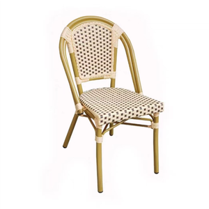 Mobilier d'extérieur de patio de jardin empilé chaise de salle à manger de restaurant en rotin osier français chaise de bistro de jardin en bambou de <span class=keywords><strong>Paris</strong></span> - Product Image 4