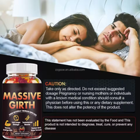 Gummies à l'extrait de graines d'Ashwagandha pressées à froid pour l'amélioration de la puissance masculine, pour des performances plus importantes, plus épaisses et plus durables, flacon de 60 unités