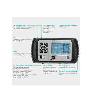Kỹ thuật số Oscilloscope xách tay 25MHz duy nhất kênh 6000 đếm chip vạn năng màn hình LCD lớn tốc độ cao CPU - Product Image 5