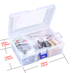 1400 pz 6 tipi di componenti elettronici tra cui <span class=keywords><strong>resistenza</strong></span>, condensatore elettrolitico, emettitore di luce a <span class=keywords><strong>LED</strong></span>, Transistor ceramico - Product Image 6